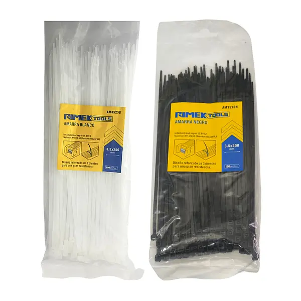 Amarre Plastico 2.5 X 100 Negro
